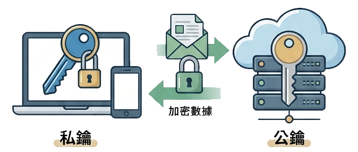 Passkey靠公私鑰進行運作