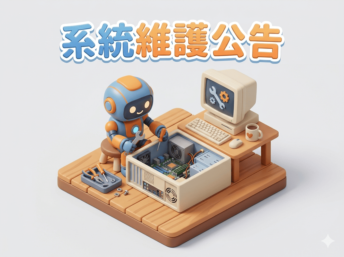 網軟線上捐款網站主機2026/4月維護公告(標題圖檔)